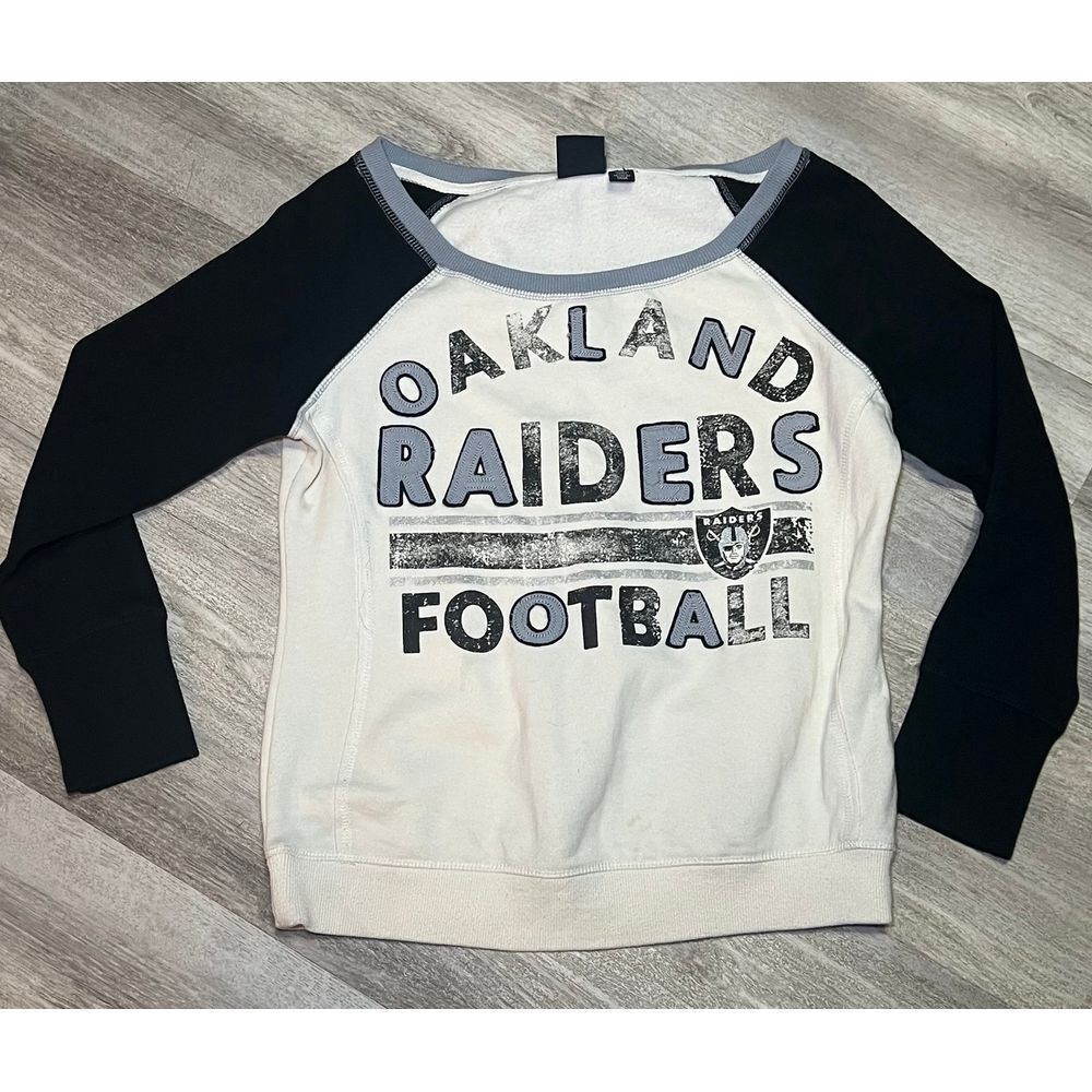 Oakland Raiders‎ Football Crewneck Sweater NFL Apparel size medium